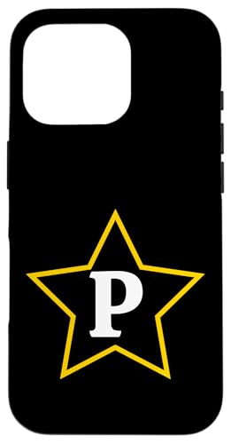 Buchstabe P Monogramm im gelben Stern Hülle für iPhone 16 Pro Buchstabe P Monogramm im gelben Stern Hülle für iPhone 16 Pro von Just Letter Designs