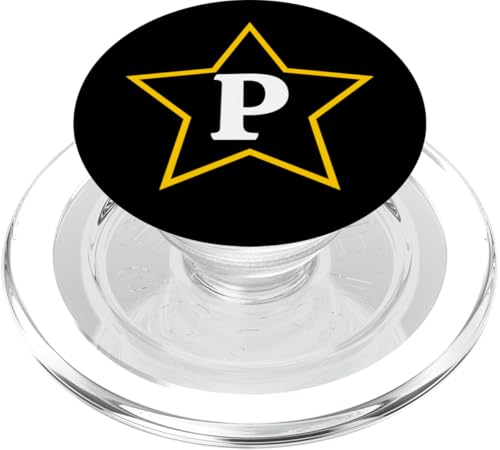 Buchstabe P Monogramm im gelben Stern PopSockets PopGrip für MagSafe von Just Letter Designs