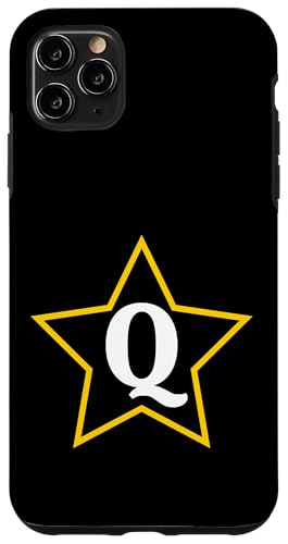 Buchstabe Q Monogramm im gelben Stern Hülle für iPhone 11 Pro Max Buchstabe Q Monogramm im gelben Stern Hülle für iPhone 11 Pro Max von Just Letter Designs