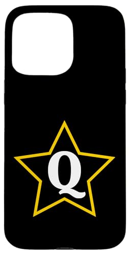 Buchstabe Q Monogramm im gelben Stern Hülle für iPhone 15 Pro Max Buchstabe Q Monogramm im gelben Stern Hülle für iPhone 15 Pro Max von Just Letter Designs