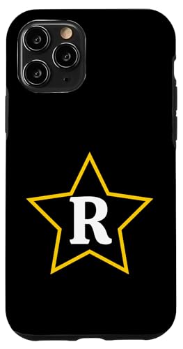 Buchstabe R Monogramm im gelben Stern Hülle für iPhone 11 Pro von Just Letter Designs