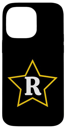 Buchstabe R Monogramm im gelben Stern Hülle für iPhone 14 Pro Max von Just Letter Designs