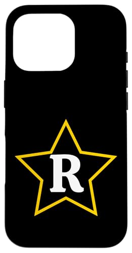Buchstabe R Monogramm im gelben Stern Hülle für iPhone 16 Pro Buchstabe R Monogramm im gelben Stern Hülle für iPhone 16 Pro von Just Letter Designs