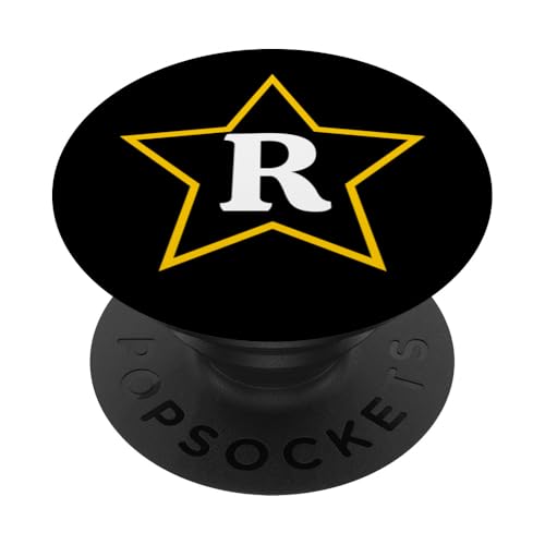 Buchstabe R Monogramm im gelben Stern PopSockets Klebender PopGrip von Just Letter Designs