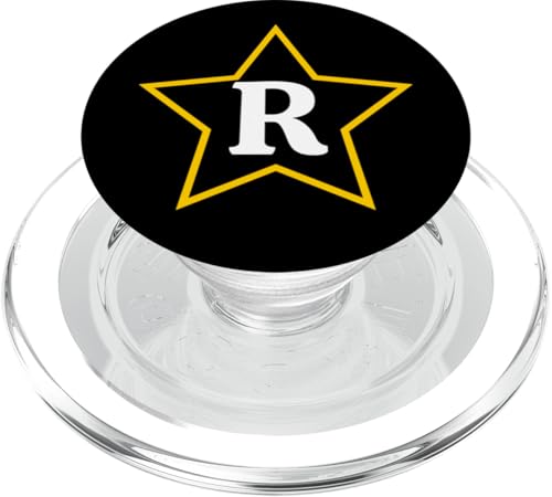 Buchstabe R Monogramm im gelben Stern PopSockets PopGrip für MagSafe von Just Letter Designs