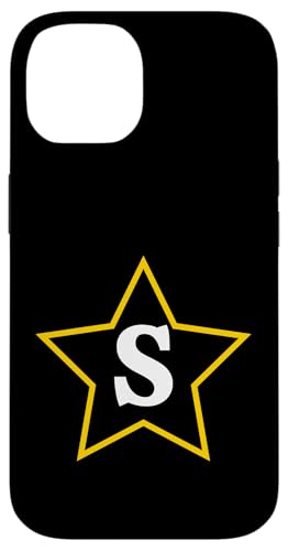 Buchstabe S monogramm im gelben Stern Hülle für iPhone 14 Buchstabe S monogramm im gelben Stern Hülle für iPhone 14 von Just Letter Designs