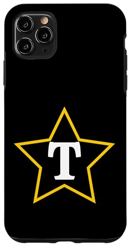 Buchstabe T Monogramm im gelben Stern Hülle für iPhone 11 Pro Max Buchstabe T Monogramm im gelben Stern Hülle für iPhone 11 Pro Max von Just Letter Designs