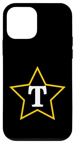 Buchstabe T Monogramm im gelben Stern Hülle für iPhone 12 mini Buchstabe T Monogramm im gelben Stern Hülle für iPhone 12 mini von Just Letter Designs