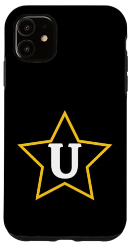 Buchstabe U Monogramm im gelben Stern Hülle für iPhone 11 von Just Letter Designs