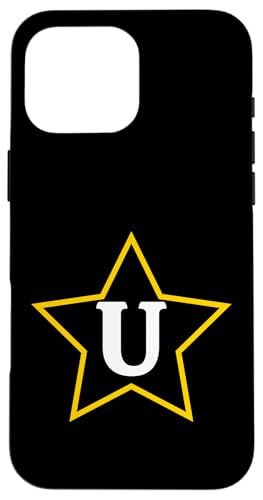 Buchstabe U Monogramm im gelben Stern Hülle für iPhone 16 Pro Max von Just Letter Designs