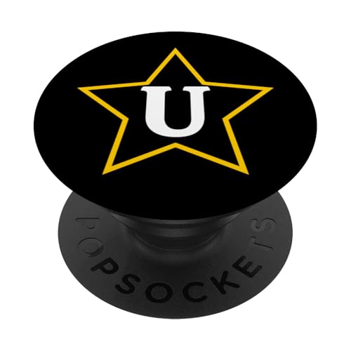 Buchstabe U Monogramm im gelben Stern PopSockets Klebender PopGrip Buchstabe U Monogramm im gelben Stern PopSockets Klebender PopGrip von Just Letter Designs