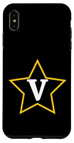 Buchstabe V Monogramm im gelben Stern Hülle für iPhone XS Max von Just Letter Designs