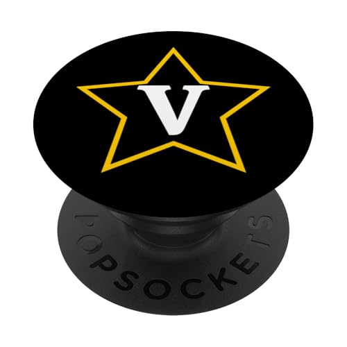 Buchstabe V Monogramm im gelben Stern PopSockets Klebender PopGrip von Just Letter Designs