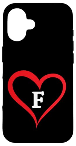 Herz mit Buchstabe F Hülle für iPhone 16 Herz mit Buchstabe F Hülle für iPhone 16 von Just Letter Designs