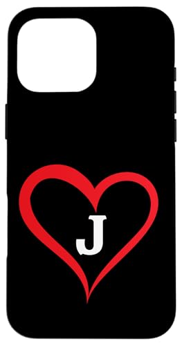 Herz mit Buchstabe J Hülle für iPhone 16 Pro Max Herz mit Buchstabe J Hülle für iPhone 16 Pro Max von Just Letter Designs