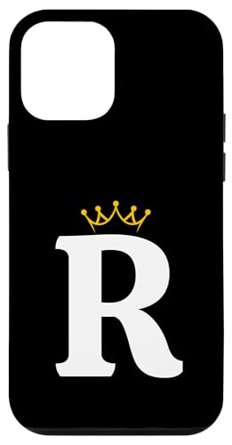Hülle für iPhone 12 mini Gekrönter Buchstabe R-Monogramm-Design von Just Letter Designs
