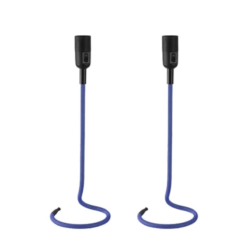 2er Set Tischlampe, Kabel Design, blau, H 46,5 cm von Just Light