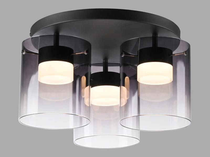 JUST LIGHT LED-Deckenleuchte 14041-18, 7,5W, 800lm, 3000K, schwarz von Just Light