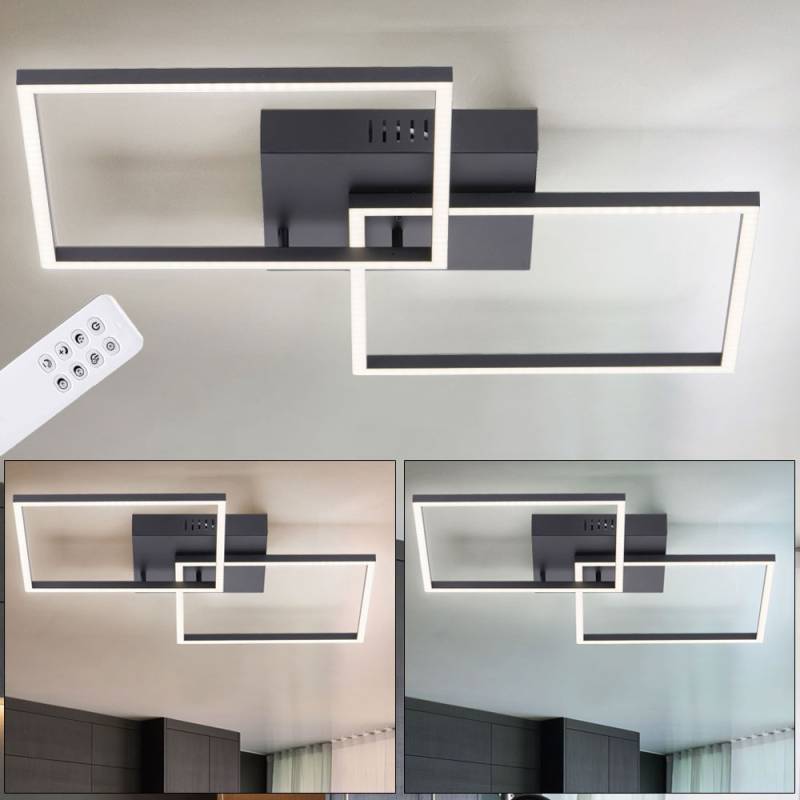 LED Deckenleuchte, dimmbar, Fernbedienung, CCT, L 53 cm von Just Light