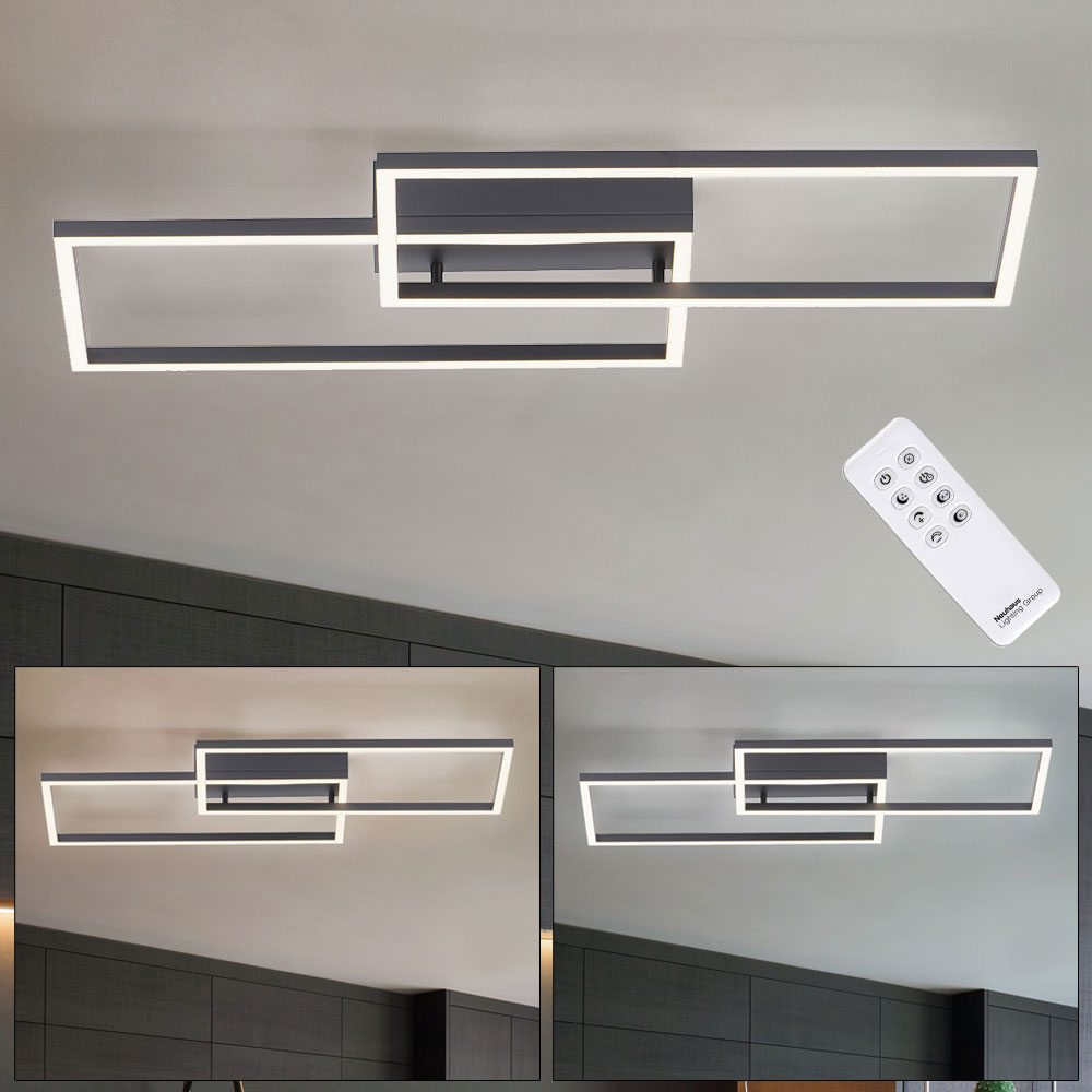 LED Deckenleuchte, schwarz, Fernbedienung, dimmbar LED Deckenleuchte, schwarz, Fernbedienung, dimmbar von Just Light
