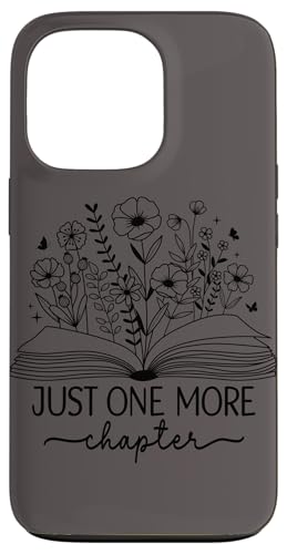 Grau Just One More Chapter Bookish Book Reading Schwarz Grau Hülle für iPhone 13 Pro von Just One More Chapter Reader Floral Book Club Co.