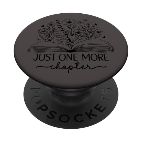 Grau Just One More Chapter Bookish Book Reading Schwarz Grau PopSockets Klebender PopGrip Grau Just One More Chapter Bookish Book Reading Schwarz Grau PopSockets Klebender PopGrip von Just One More Chapter Reader Floral Book Club Co.