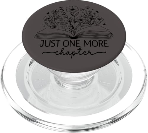 Grau Just One More Chapter Bookish Book Reading Schwarz Grau PopSockets PopGrip für MagSafe Grau Just One More Chapter Bookish Book Reading Schwarz Grau PopSockets PopGrip für MagSafe von Just One More Chapter Reader Floral Book Club Co.