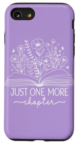 Just One More Chapter Bookish Book Light Pastell Purple Book Hülle für iPhone SE (2020) / 7 / 8 von Just One More Chapter Reader Floral Book Club Co.