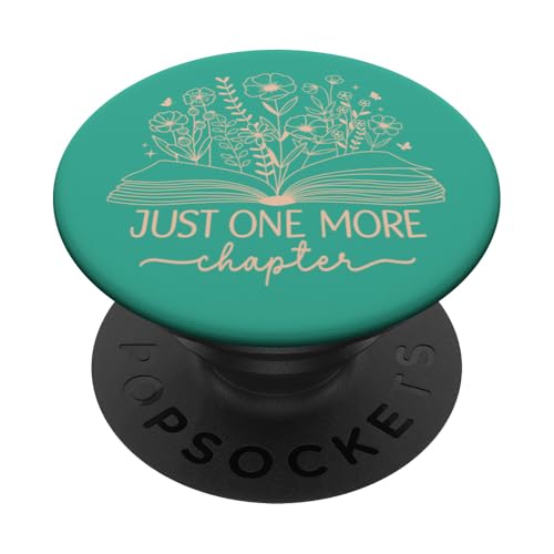 Just One More Chapter Bookish Book Reading, Blaugrün PopSockets Klebender PopGrip Just One More Chapter Bookish Book Reading, Blaugrün PopSockets Klebender PopGrip von Just One More Chapter Reader Floral Book Club Co.