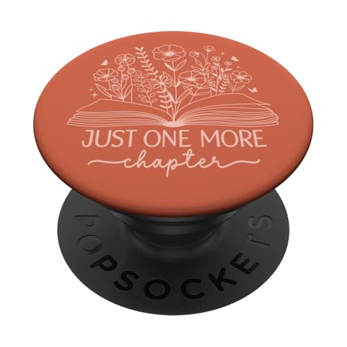 Just One More Chapter Bookish Book Reading Orange Lachs PopSockets Klebender PopGrip Just One More Chapter Bookish Book Reading Orange Lachs PopSockets Klebender PopGrip von Just One More Chapter Reader Floral Book Club Co.