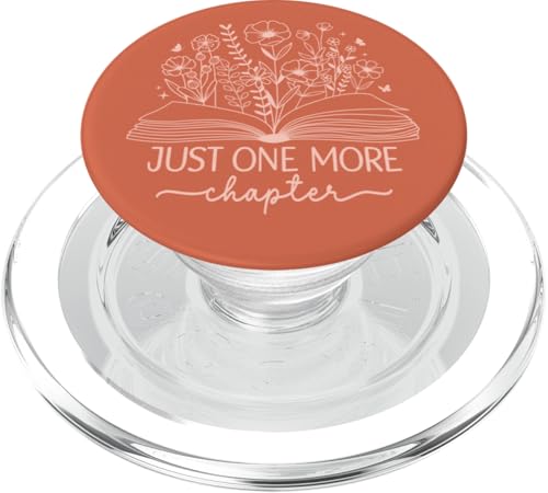 Just One More Chapter Bookish Book Reading Orange Lachs PopSockets PopGrip für MagSafe Just One More Chapter Bookish Book Reading Orange Lachs PopSockets PopGrip für MagSafe von Just One More Chapter Reader Floral Book Club Co.