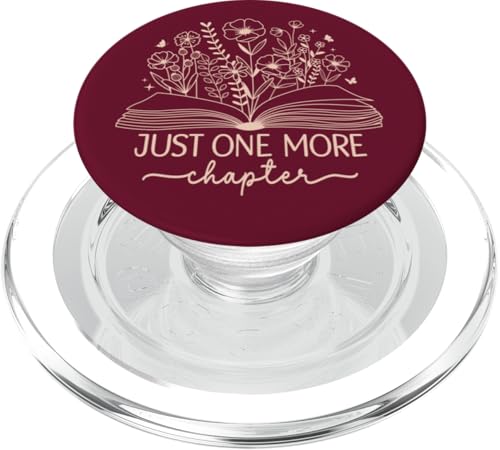 Just One More Chapter Buchbuch Lesebuch Weinrot Beige PopSockets PopGrip für MagSafe Just One More Chapter Buchbuch Lesebuch Weinrot Beige PopSockets PopGrip für MagSafe von Just One More Chapter Reader Floral Book Club Co.