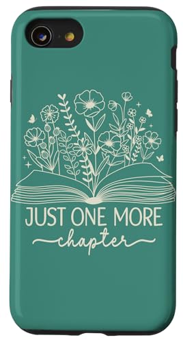 Nur noch ein Kapitel Bookish Book Reading Botanical Teal Hülle für iPhone SE (2020) / 7 / 8 von Just One More Chapter Reader Floral Book Club Co.