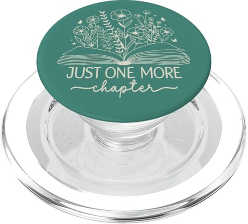 Nur noch ein Kapitel Bookish Book Reading Botanical Teal PopSockets PopGrip für MagSafe von Just One More Chapter Reader Floral Book Club Co.
