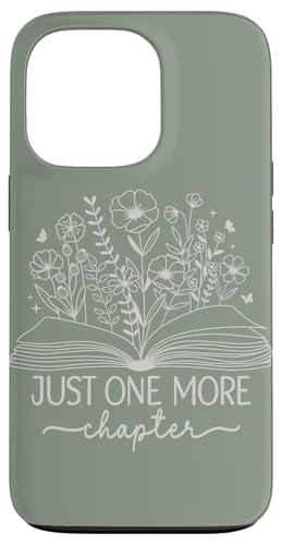 Nur noch ein Kapitel Bookish Book Reading Dusty Sage Book Hülle für iPhone 13 Pro von Just One More Chapter Reader Floral Book Club Co.