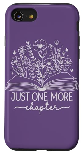 Nur noch ein Kapitel Bookish Book Reading Purple Lavender Hülle für iPhone SE (2020) / 7 / 8 von Just One More Chapter Reader Floral Book Club Co.