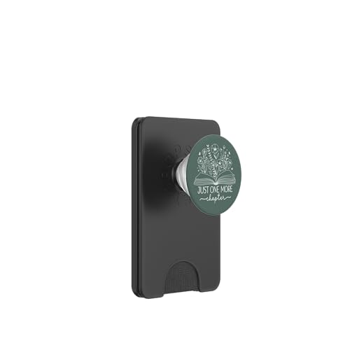 Nur noch ein Kapitel Bookish Book Reading Sage Green Book PopSockets PopWallet für MagSafe von Just One More Chapter Reader Floral Book Club Co.