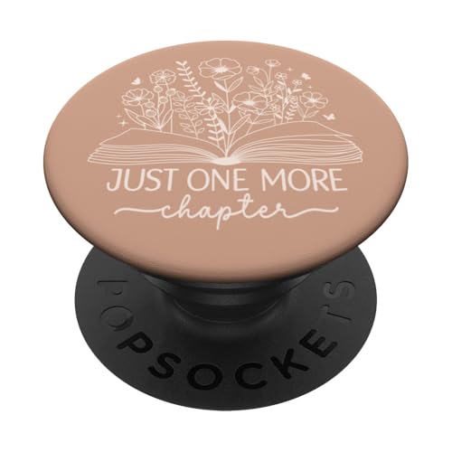 Nur noch ein Kapitel Bookish Book Reading Tan Sand Beige PopSockets Klebender PopGrip von Just One More Chapter Reader Floral Book Club Co.