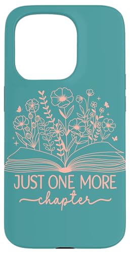 Nur noch ein Kapitel Bookish Book Reading Teal Peach Book Hülle für iPhone 15 Pro Nur noch ein Kapitel Bookish Book Reading Teal Peach Book Hülle für iPhone 15 Pro von Just One More Chapter Reader Floral Book Club Co.