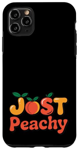 Pfirsiche Sommerfrucht Nostalgie Pfirsichfrucht Retro Grafik Hülle für iPhone 11 Pro Max von Just Peachy