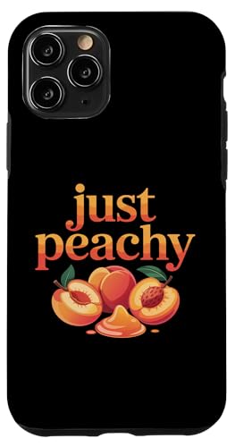 Pfirsiche Sommerfrucht Nostalgie Pfirsichfrucht Retro Grafik Hülle für iPhone 11 Pro von Just Peachy