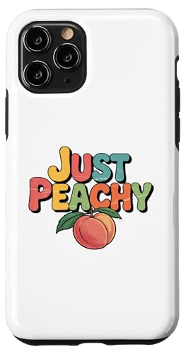 Pfirsiche Sommerfrucht Nostalgie Pfirsichfrucht Retro Grafik Hülle für iPhone 11 Pro von Just Peachy