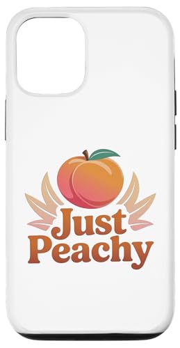 Pfirsiche Sommerfrucht Nostalgie Pfirsichfrucht Retro Grafik Hülle für iPhone 12/12 Pro von Just Peachy
