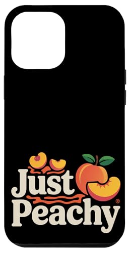Pfirsiche Sommerfrucht Nostalgie Pfirsichfrucht Retro Grafik Hülle für iPhone 12 Pro Max von Just Peachy