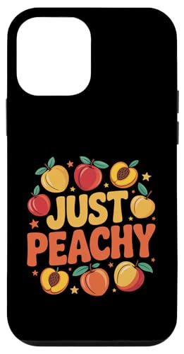 Pfirsiche Sommerfrucht Nostalgie Pfirsichfrucht Retro Grafik Hülle für iPhone 12 mini von Just Peachy