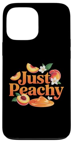 Pfirsiche Sommerfrucht Nostalgie Pfirsichfrucht Retro Grafik Hülle für iPhone 13 Pro Max von Just Peachy