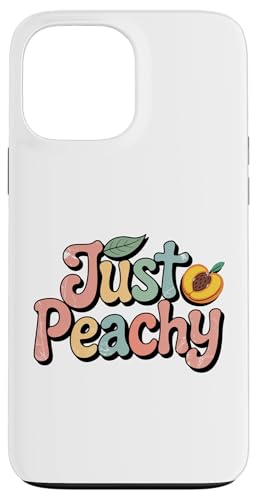 Pfirsiche Sommerfrucht Nostalgie Pfirsichfrucht Retro Grafik Hülle für iPhone 13 Pro Max von Just Peachy