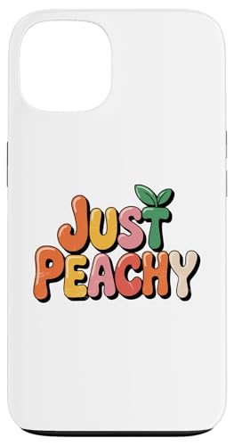 Pfirsiche Sommerfrucht Nostalgie Pfirsichfrucht Retro Grafik Hülle für iPhone 13 von Just Peachy