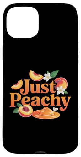 Pfirsiche Sommerfrucht Nostalgie Pfirsichfrucht Retro Grafik Hülle für iPhone 15 Plus von Just Peachy