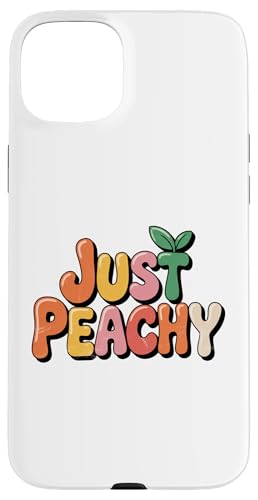 Pfirsiche Sommerfrucht Nostalgie Pfirsichfrucht Retro Grafik Hülle für iPhone 15 Plus von Just Peachy